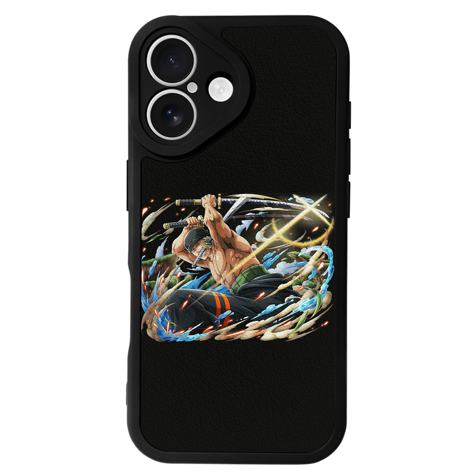 （画像用） ワンピース ロロノア・ゾロ ONE PIECE Roronoa Zoro 【iPhone 16シリーズ対応】シリコンスマホケース（レザー調） 材質：シリコン